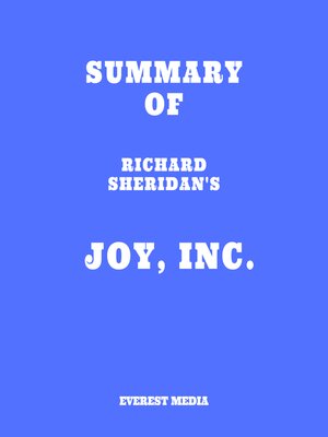 cover image of Summary of Richard Sheridan's Joy, Inc.